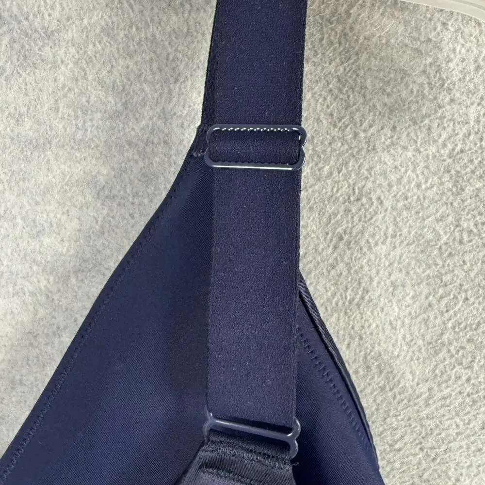 Cacique 48DD Smooth Boost Plunge Underwire Bra Navy Blue